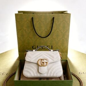<AUTHENTIC>Gucci GG Marmont Mini Matelassé Shoulder Bag